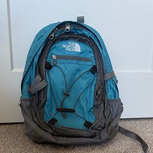 The North Face Men's Teal and Gray Backpack